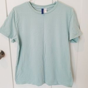 H&M Crewneck Medium T shirt - Light Green / Mint